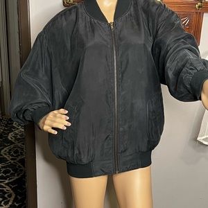 Vintage 80s Corsini 100% Silk Bomber Size 1X